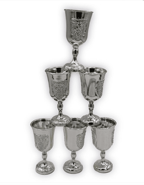 Silver Plastic Kiddush Cups (Pack of 18)