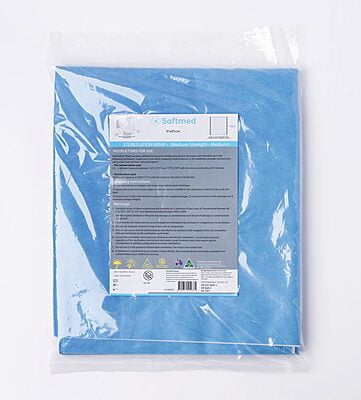 Softmed Sterilisation Wrap Heavy Duty 75gsm Double Layer Blue/White Softmed Sterilisation Wrap Heavy Duty 75gsm Double Layer Blue/White