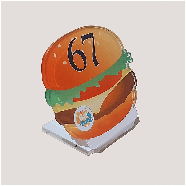 Table Number 'Burger' Table Number 'Burger'