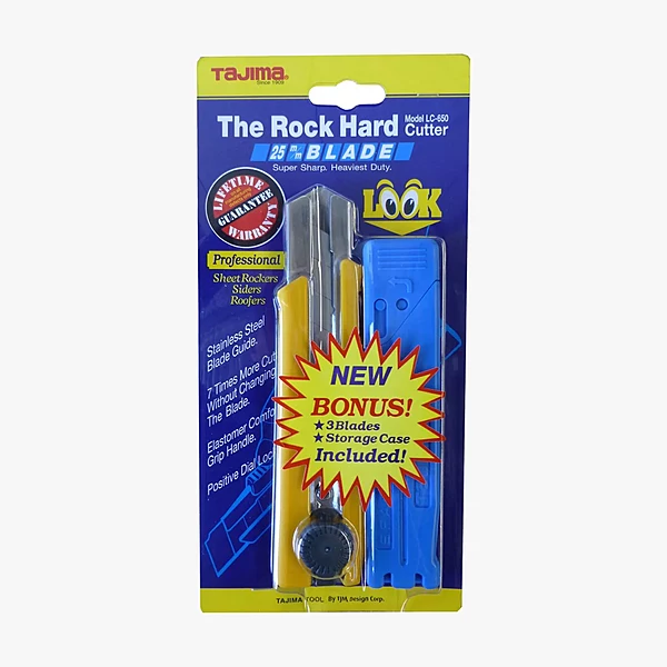Tajima Rock Hard Heavy Duty Knife with Bonus 3 Blades