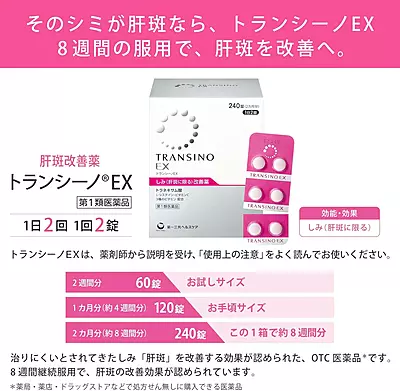 Transino supplement with tranexamic acid and antioxidant ingredients