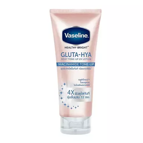 Vaseline Healthy Bright Gluta‑Hya Body Tone‑Up UV Lotion bottle — brightening UV lotion