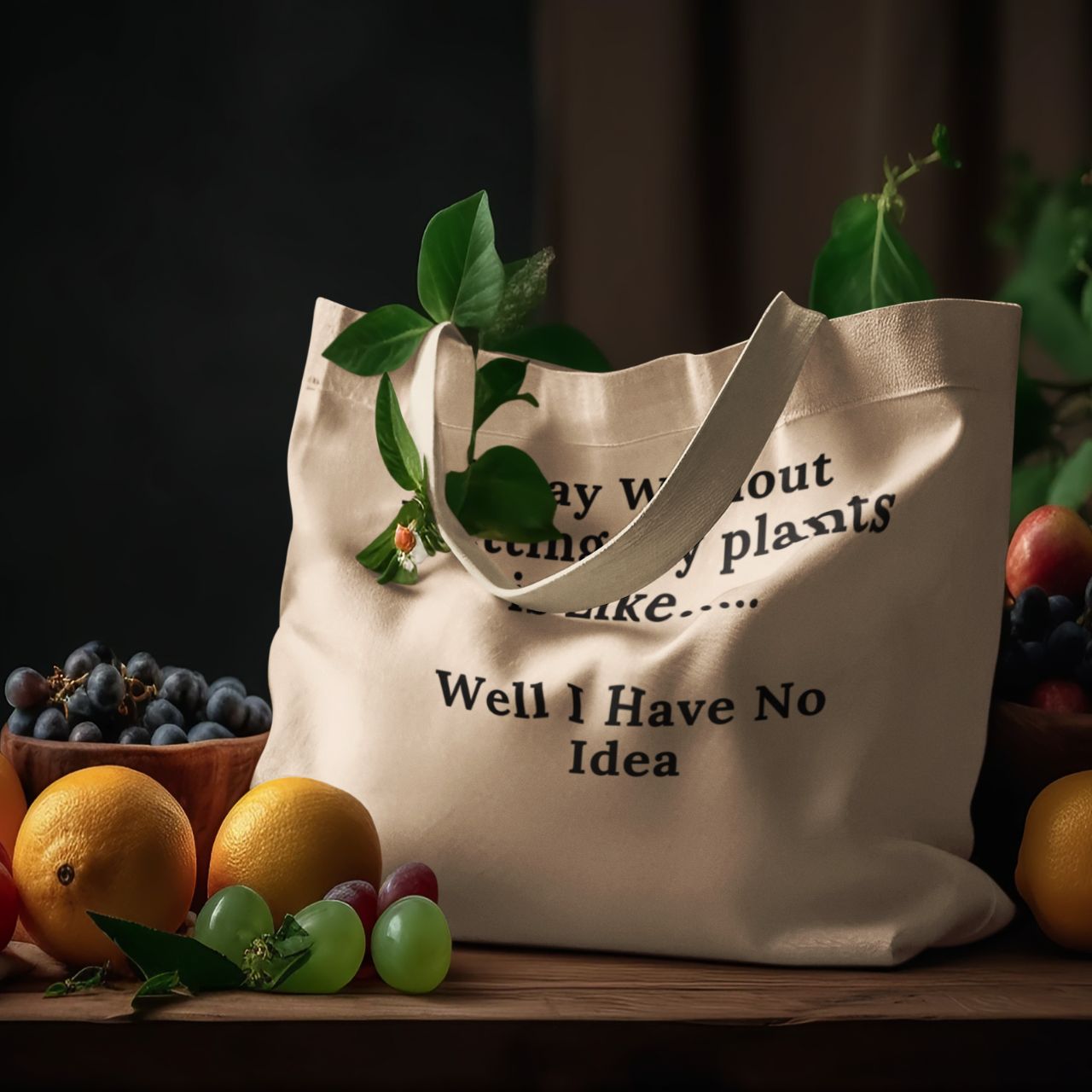 Wetting My Plants Orchid Large Tote Bag
