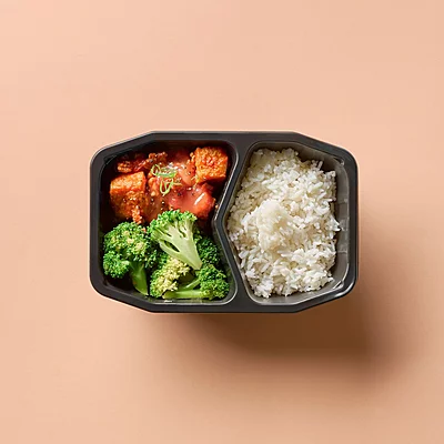 Vietnamese Tofu And Pork In Tomato Sauce, With Rice, Broccoli