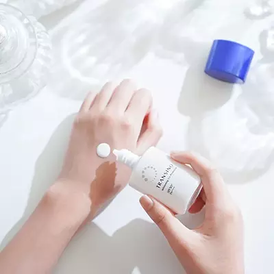 Transino Whitening UV Protector bottle – SPF50 PA++++ non‑chemical sunscreen