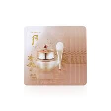 Close-up of luxury single-use Korean night mask sachets