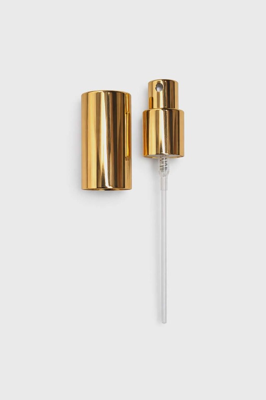 Aluminium Gold Spray Top for 100ml Euro Bottle