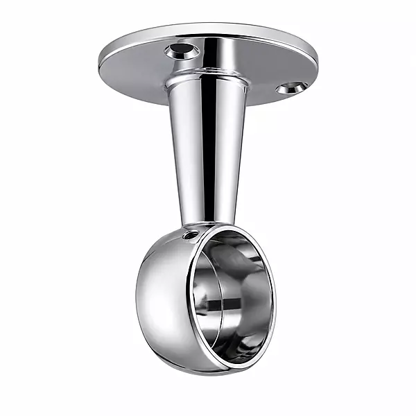 25mm Round Rail End Pillar Support – Chrome