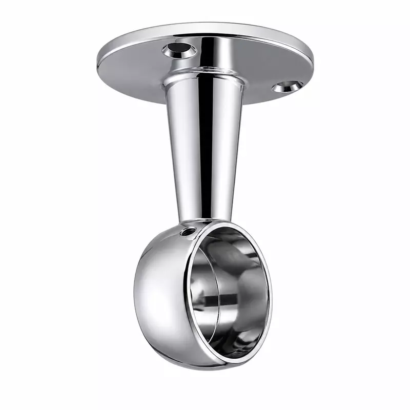 25mm Round Rail End Pillar Support – Chrome