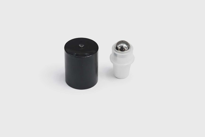 Roller Ball and Black Cap - for 30ml Euro Bottle