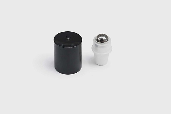 Roller Ball and Black Cap - for 15ml Euro Bottle