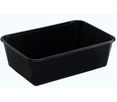 Bonson Black Rect. container 750ml, 50pcs/unit, 10units/ctn