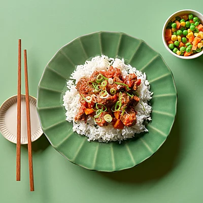 Vietnamese Beef Stew, Rice Bò Kho, Mixed Vegetables