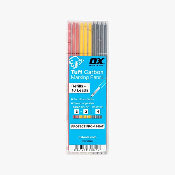 OX Tuff Carbon Coloured Lead Refills | 10 Pack