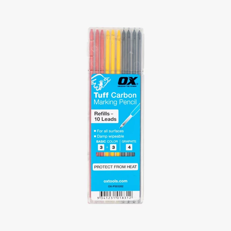OX Tuff Carbon Coloured Lead Refills | 10 Pack