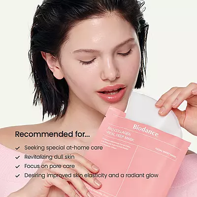 Close-up of bio-cellulose collagen sheet for enhanced absorption and skin fit