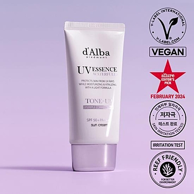 DALBA WATERFULL UV ESSENCE TONE UP SUN CREAM PURPLE CORRECTING SPF 50+