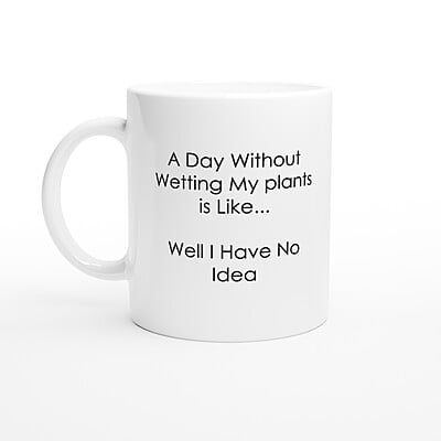 Wetting My Plants Orchid Coffee Mug Wetting My Plants Orchid Coffee Mug