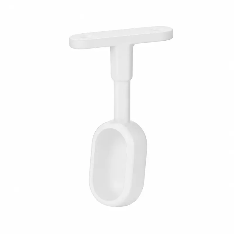 Oval Rail End Pillar Support White - TT