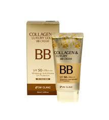3W Clinic Collagen & Luxury Gold BB Cream tube with SPF protection