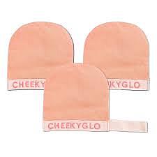 CHEEKYGLO Silk Exfoliating Face Mitt for gentle facial exfoliation