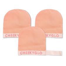 CHEEKYGLO Silk Exfoliating Face Mitt for gentle facial exfoliation