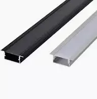 Led Channel Black - With Lip