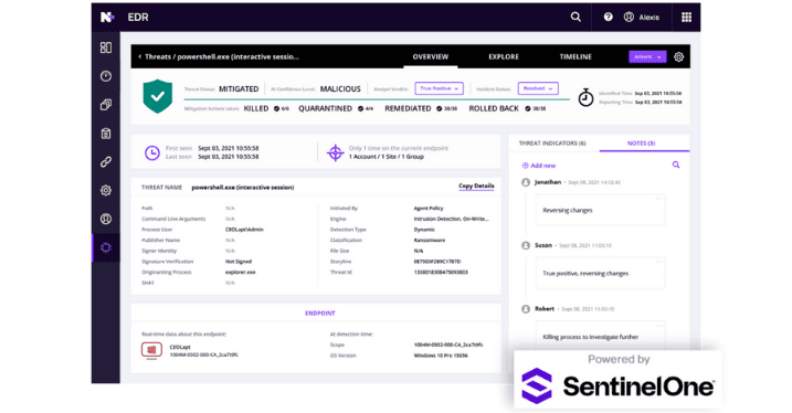 Endpoint detection and response