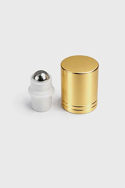 Gold Cap and Steel Roller for 10ml Petra Bottle
