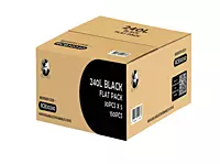 FP Rubbish Bags Black Regular 240L, 150pcs/ctn