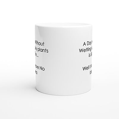 Wetting My Plants Orchid Coffee Mug