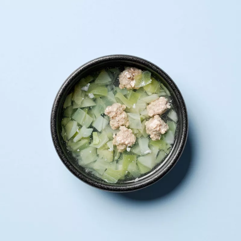 Vietnamese Pork And Cabbage Clear Soup (Blended/Minced)