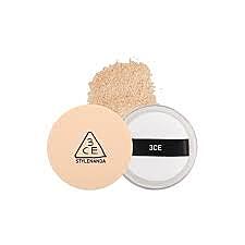 3CE Natural Finish Loose Powder jar with transparent lid