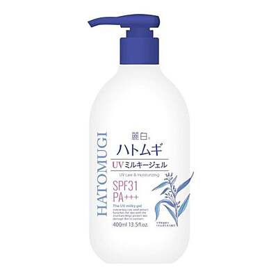 Hatomugi UV Care & Moisturizing Body Milky Gel SPF31 PA++ 250ml bottle