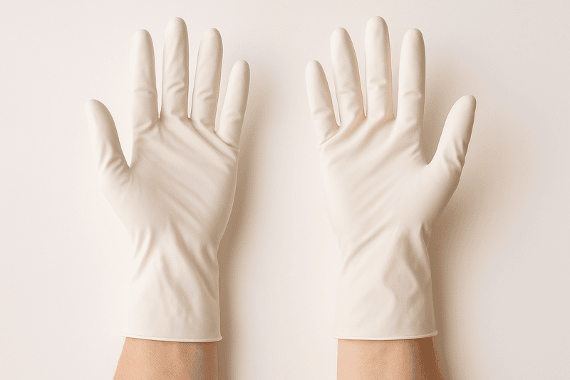 Latex White Gloves 6.0g, 100 pcs/box