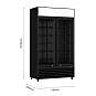 Thermaster Two Sliding Glass Door Colourbond Upright Drink Fridge Black LG-1000SDBP