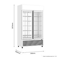 Thermaster Colourbond Upright Beverage Fridge 2 Doors White LG-1000P