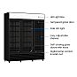 Thermaster Three Glass Door Colourbond Upright Drink Fridge LG-1203BP