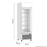 Thermaster Single Glass Door Colourbond Upright Drink Fridge LG-370P