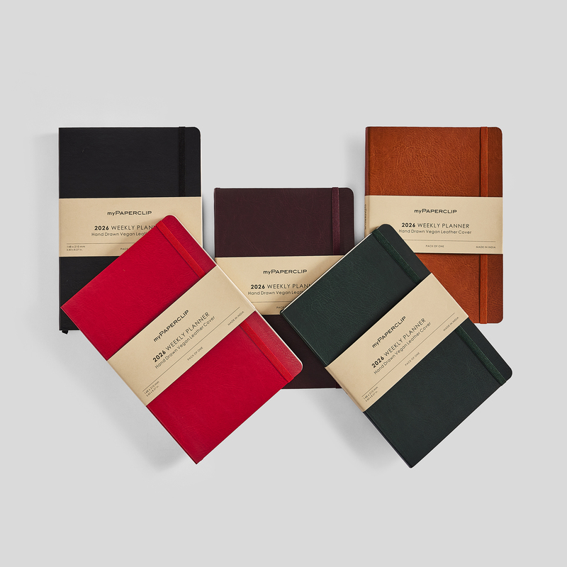myPAPERCLIP 2026 Vegan Leather A5 Weekly Planner R2