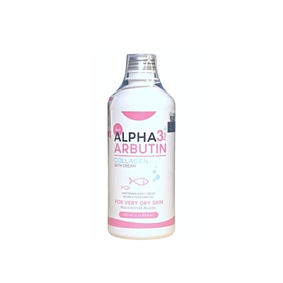 Alpha Arbutin 3 Plus Whitening Collagen Bath Cream bottle with brightening formula