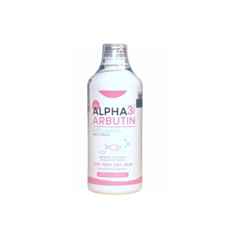 Alpha Arbutin 3 Plus Whitening Collagen Bath Cream bottle with brightening formula