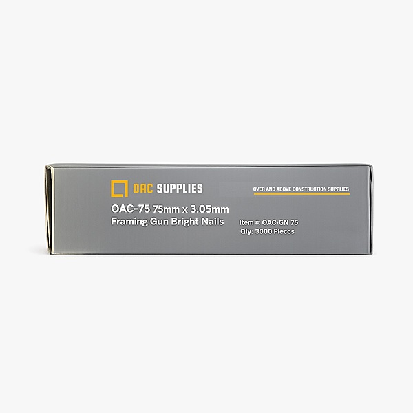 OAC-75 75mm x 3.05mm Framing Gun Bright Nails (3000 pcs)