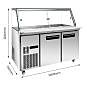 Thermaster Cold Salad & Noodle Bar 4x1/1 GN Pans PG150FA-XG