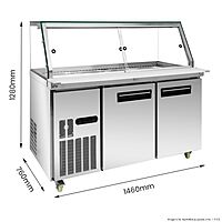 Thermaster Cold Salad & Noodle Bar 4x1/1 GN Pans PG150FA-XG