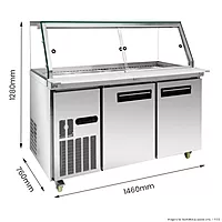 Thermaster Cold Salad & Noodle Bar 4x1/1 GN Pans PG150FA-XG