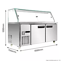 Thermaster Cold Salad & Noodle Bar 5x1/1 GN Pans - PG180FA-XG