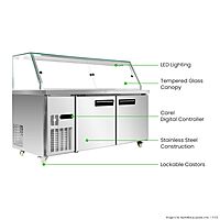 Thermaster Cold Salad & Noodle Bar 5x1/1 GN Pans - PG180FA-XG