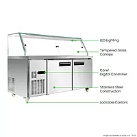 Thermaster Cold Salad & Noodle Bar 5x1/1 GN Pans - PG180FA-XG