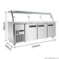 Thermaster Cold Salad & Noodle Bar 6x1/1 GN Pans PG210FA-XG